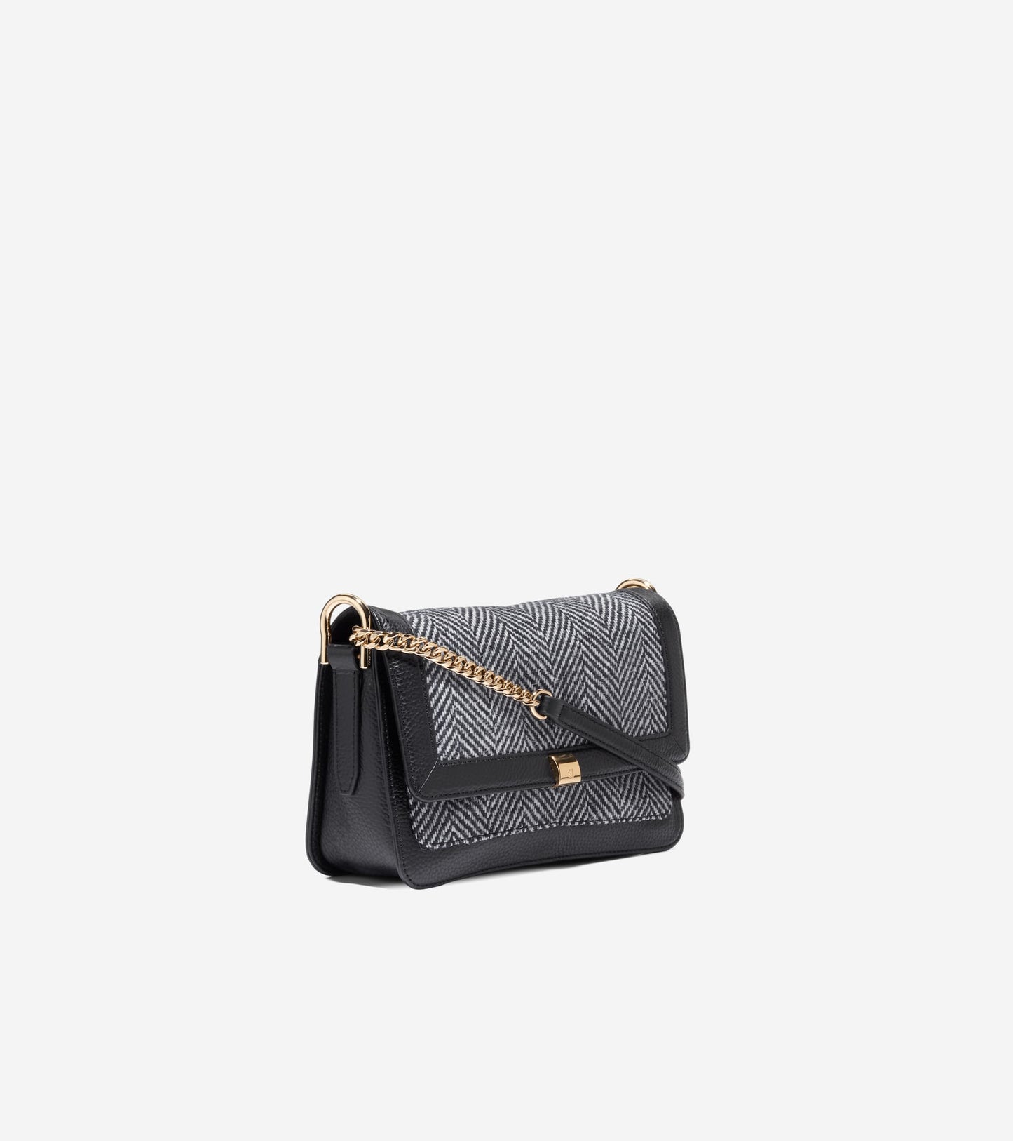U07788:HERRINGBONE TWEED/ BLACK:null