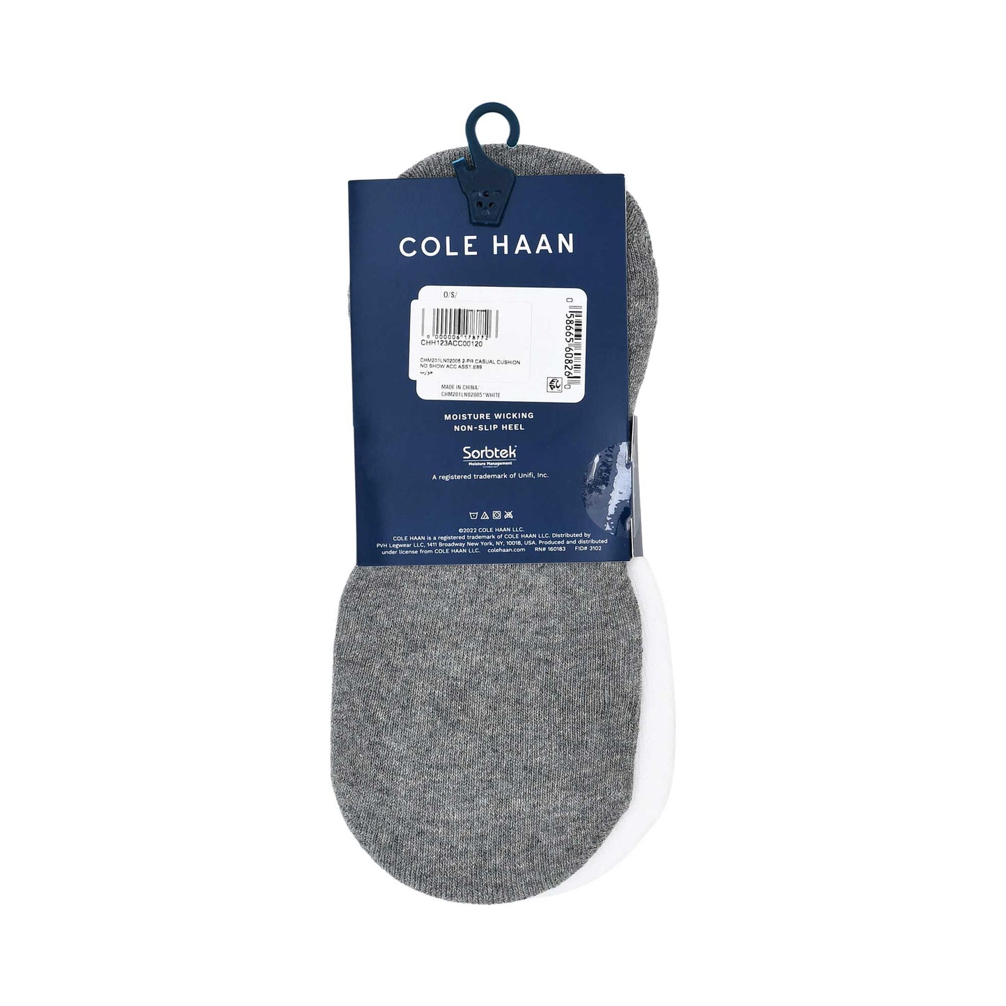 Cole Haan 2-Pack No-Show Socks Black and White