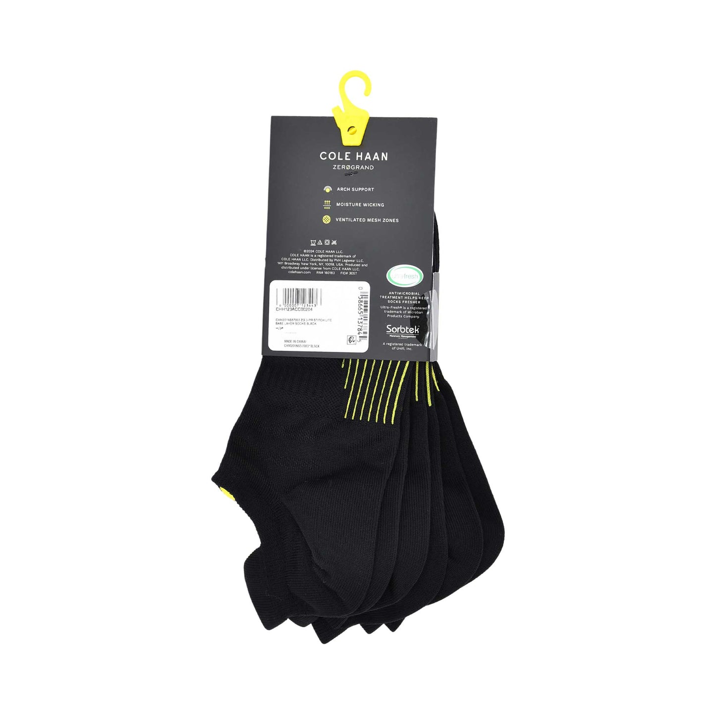 Cole Haan 3-Pack Base Layer Socks Black
