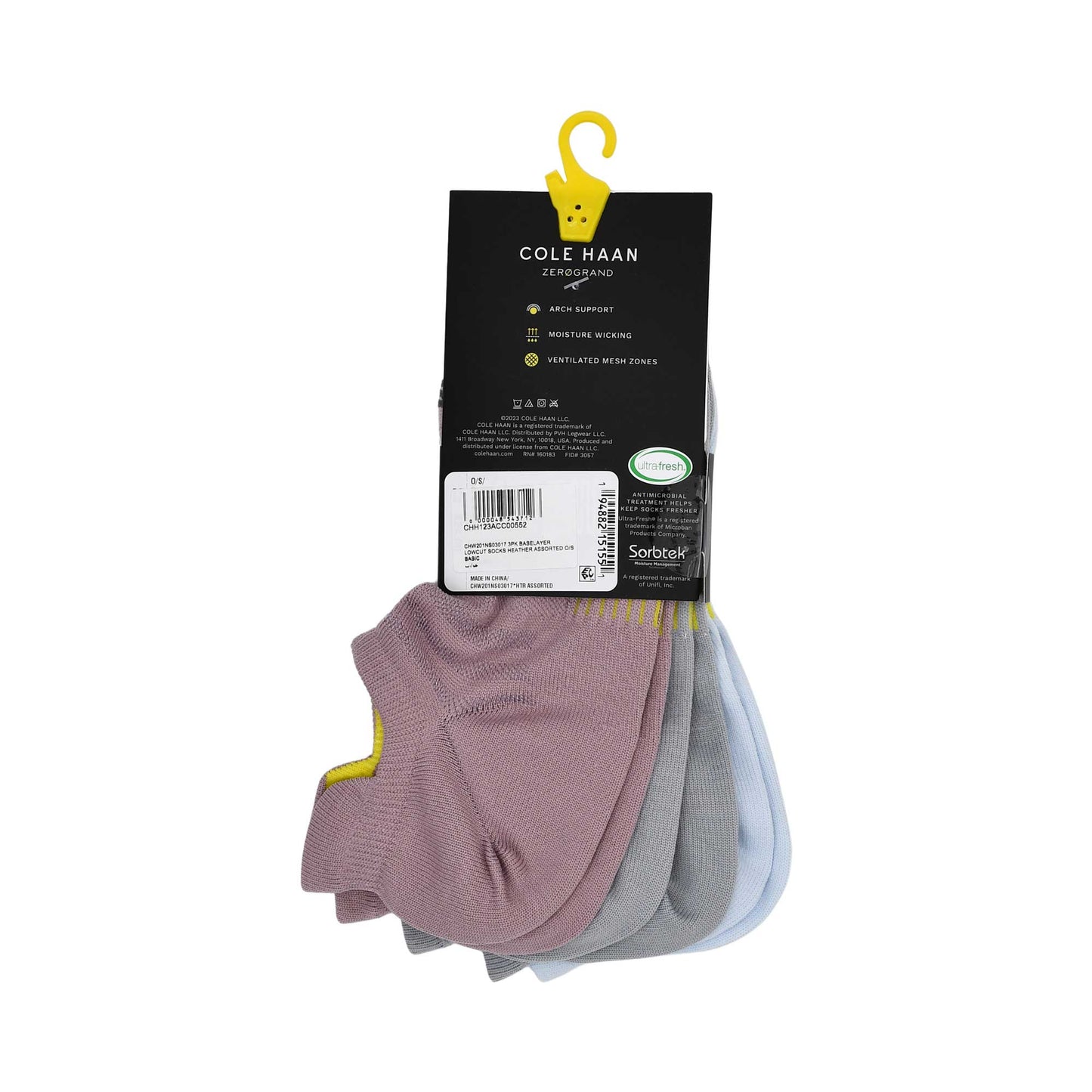 Cole Haan Women 3-Pack No-Show Socks Heather Assorted