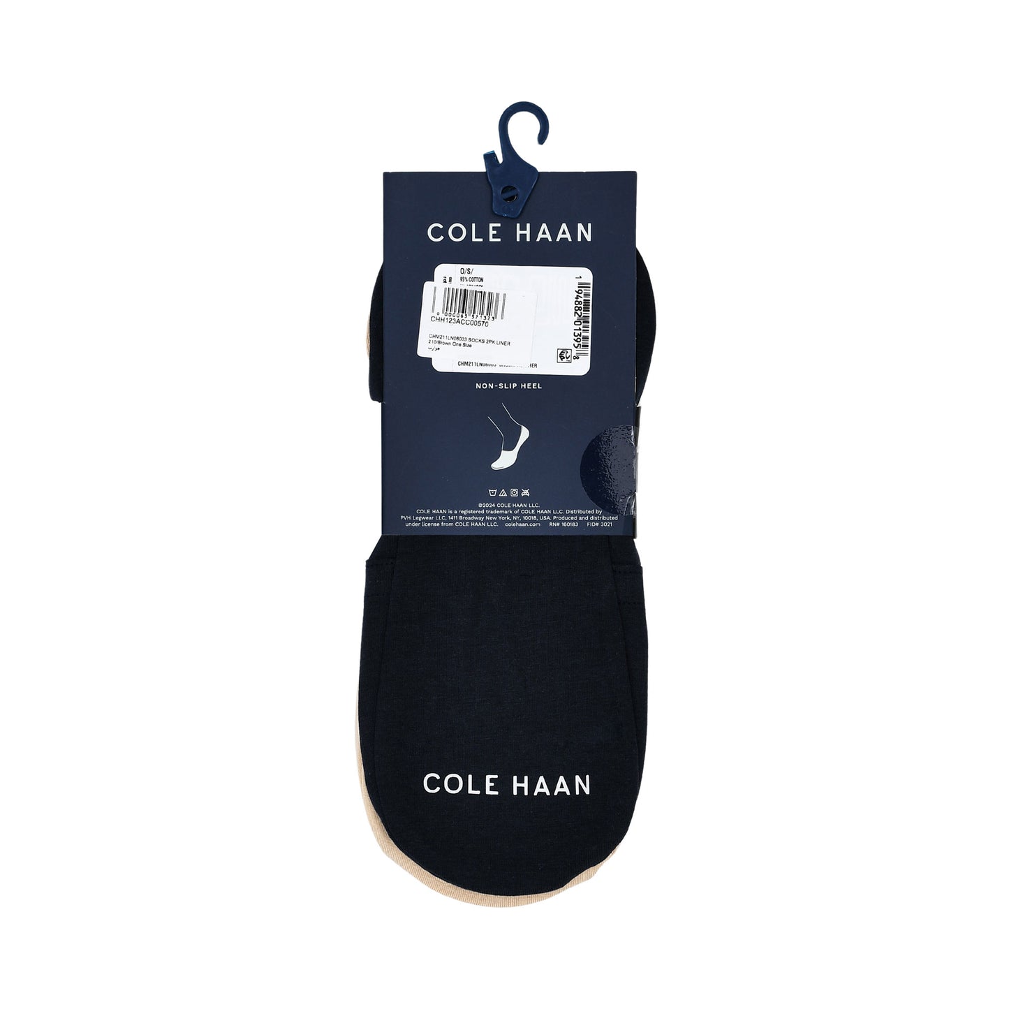 Cole Haan Men 2-Pack Liner Socks Brown and Black