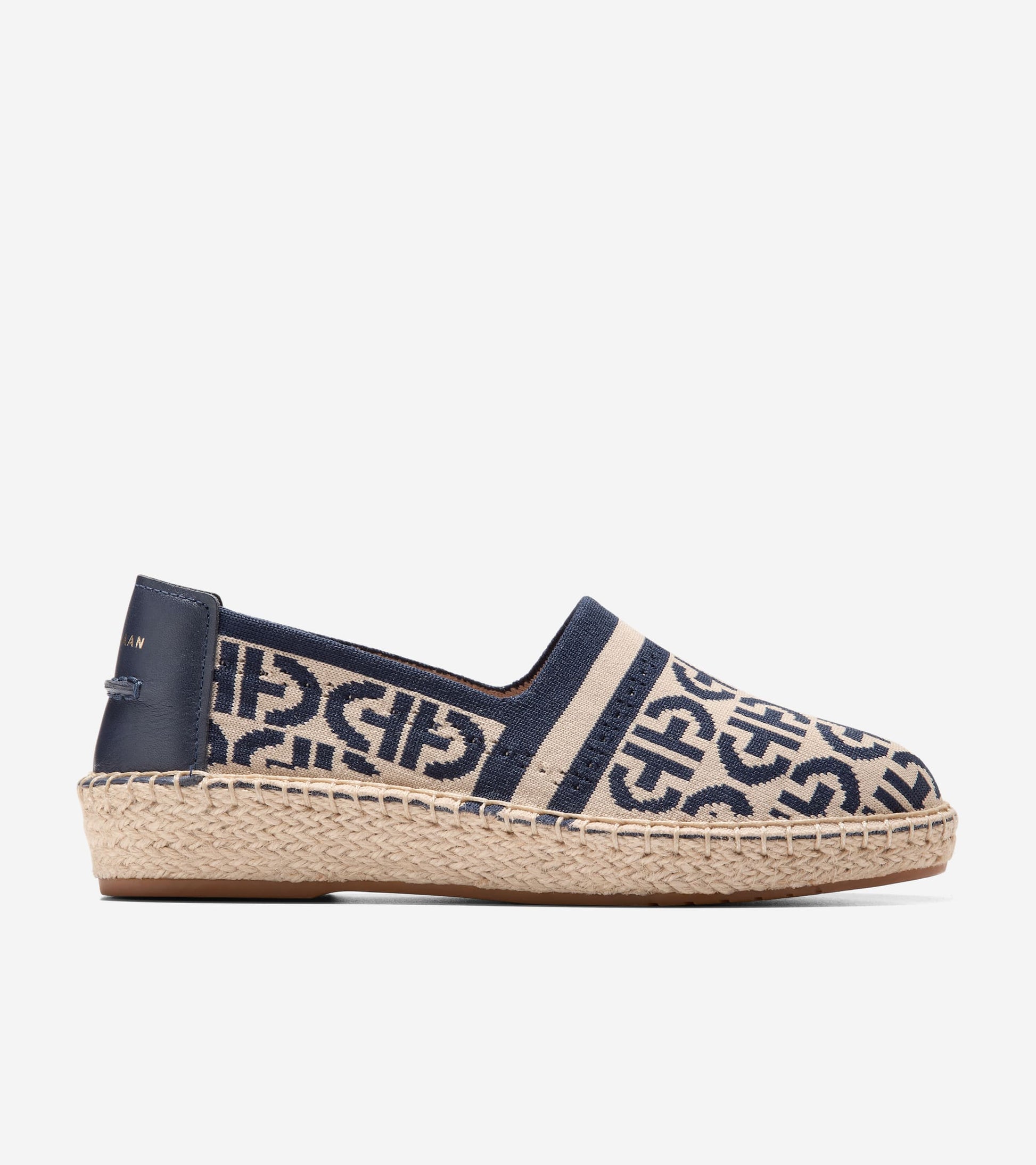 W32110:DOUBLE CH NAVY BLAZER/OAT STITCHLIGHT