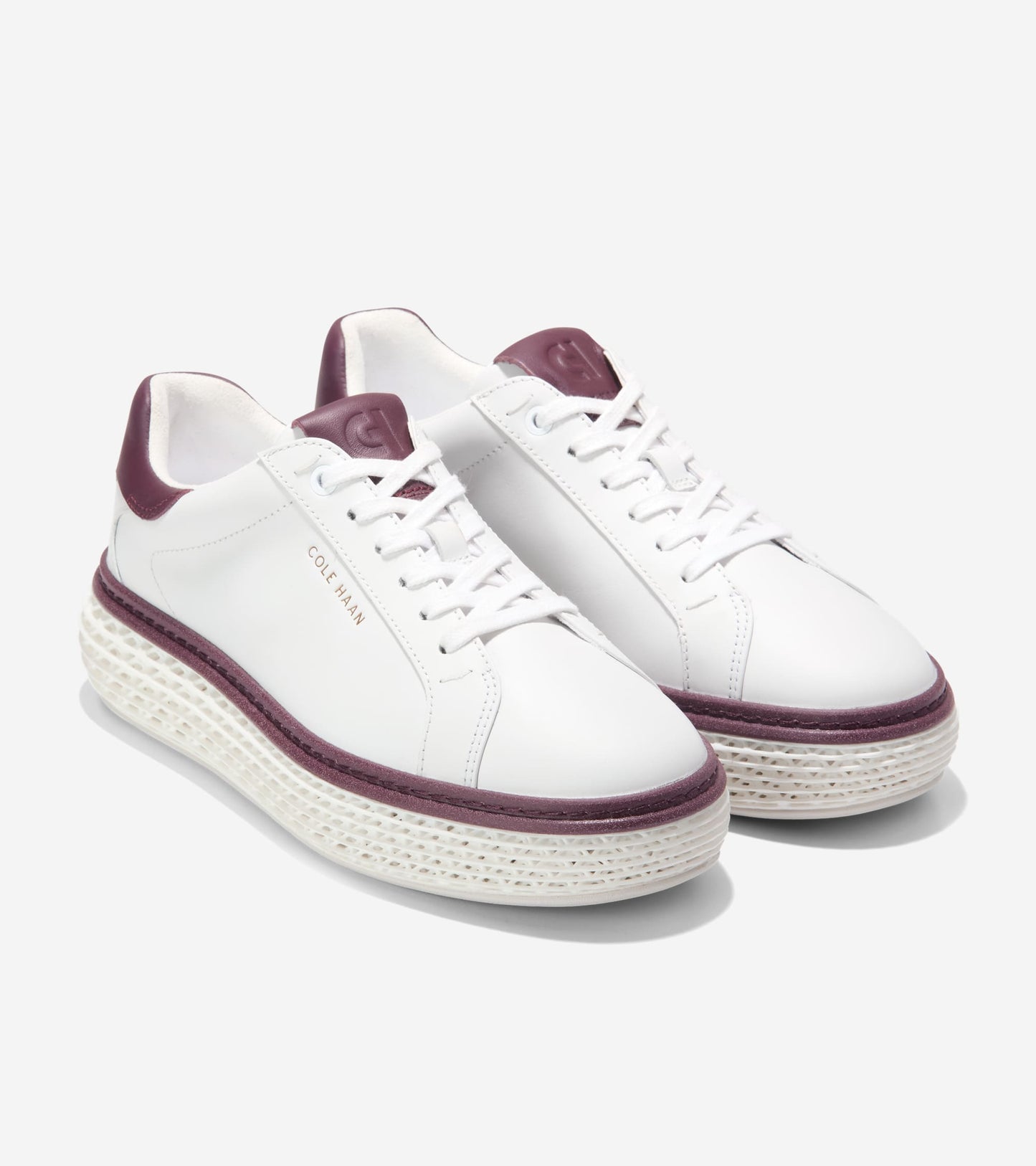 W36151:WHITE LTHR / CH BLACK GARNET LTHR