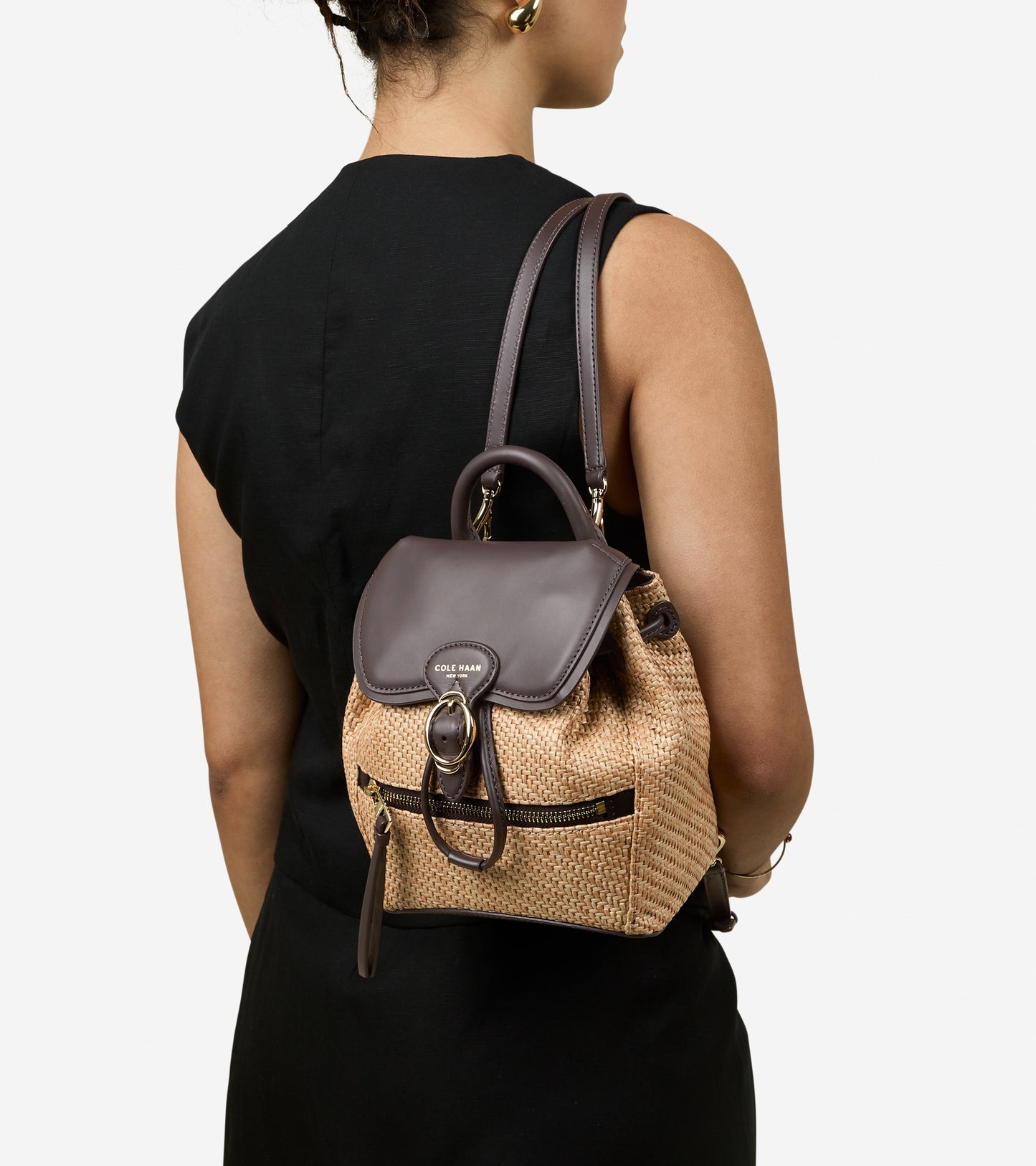 U08697:NATURAL RAFFIA / DARK CHOCOLATE:0000