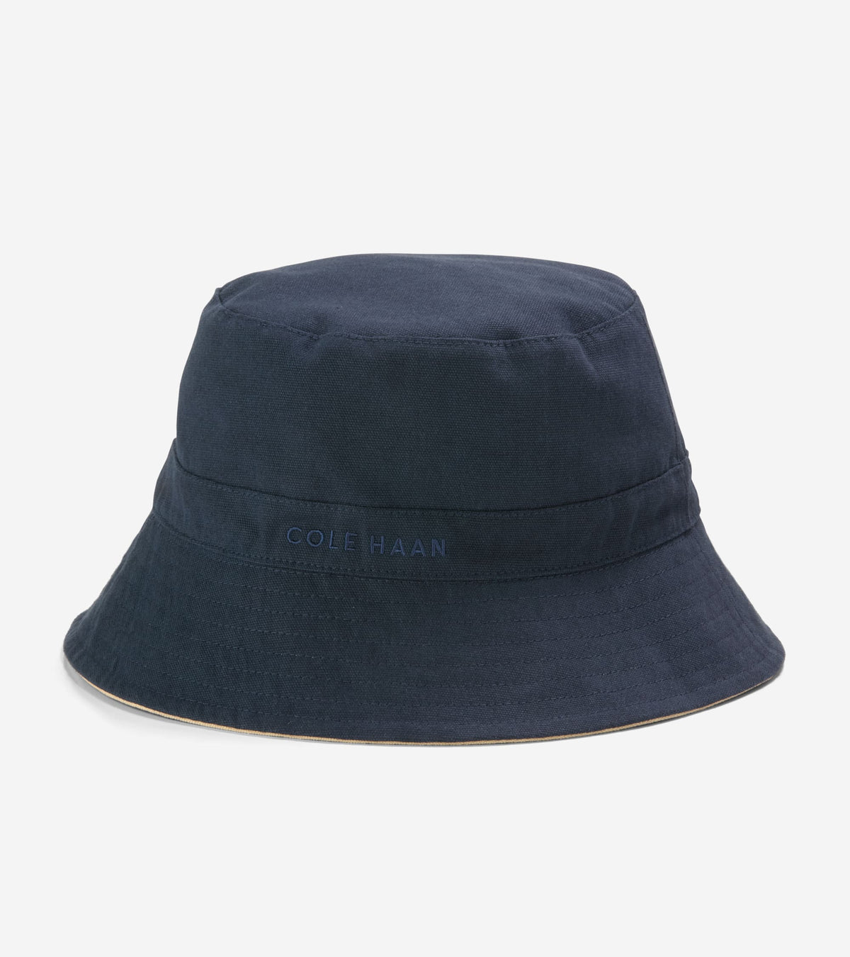 Cole Haan Khaki/Olive Green Cotton Bucket Hat Mens Fisherman Brushed Cotton Twill Bucket Hat Army Green  main image 2