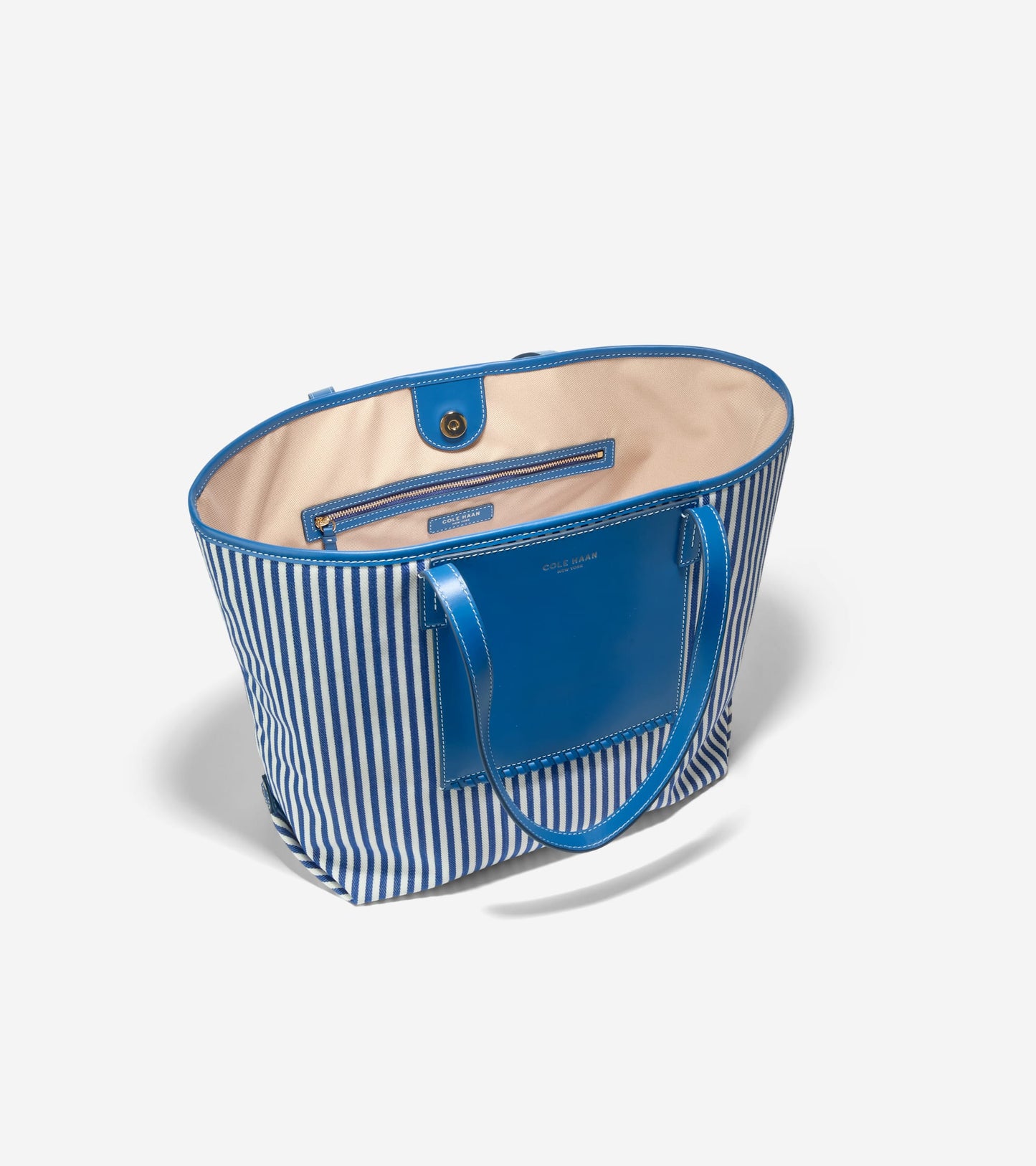 U08289:PRINTED TRUE BLUE STRIPE NATURAL CANVAS:0000