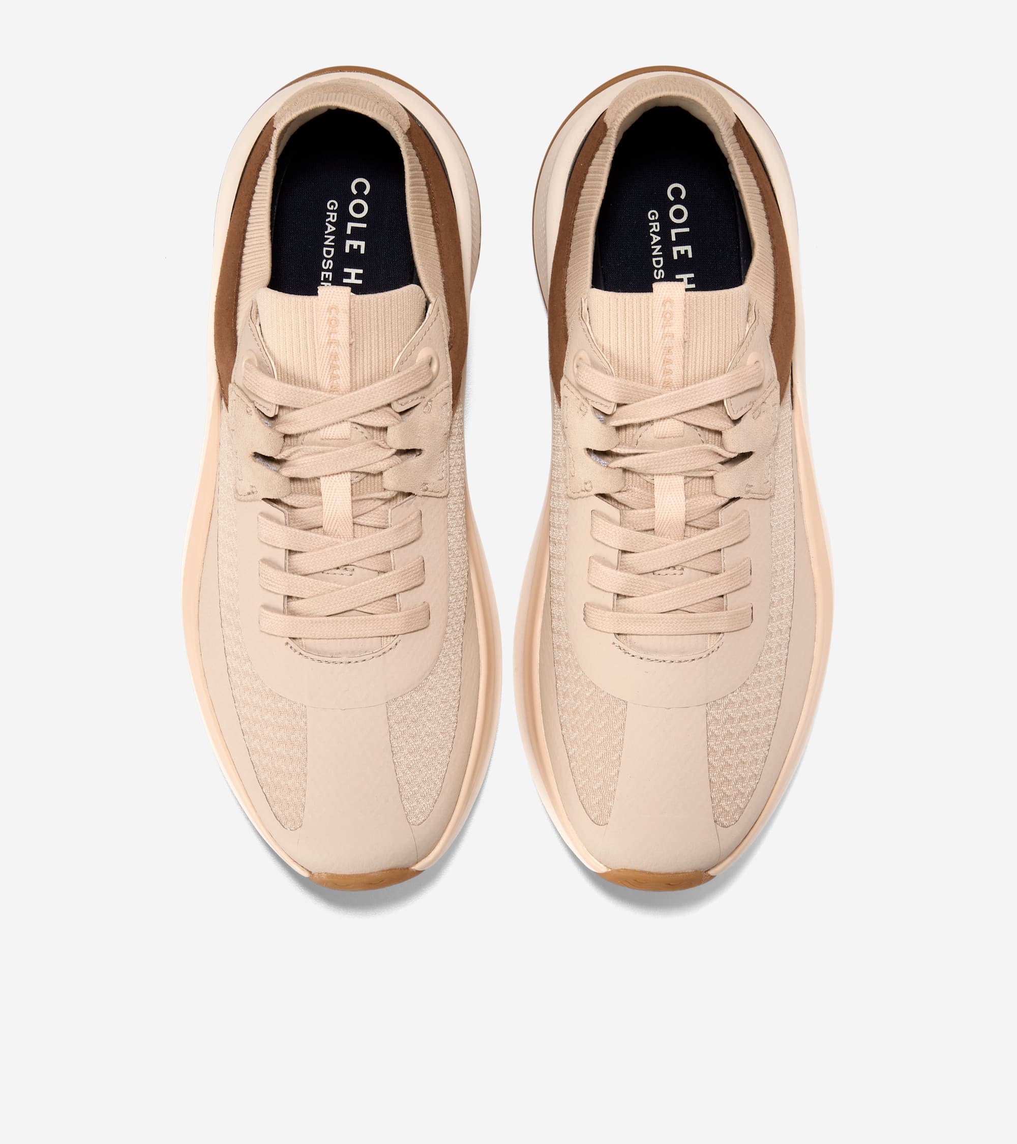 COLE HAAN GrandPro ベージュレザーシューズ Cole Haan GrandPrø All-Day | Oat & Navy Men's Sneakers Qatar