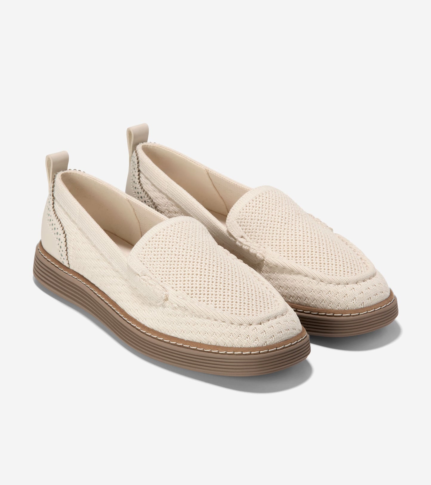 W33447:BIRCH KNIT/LEATHER/CH IRISH COFFEE