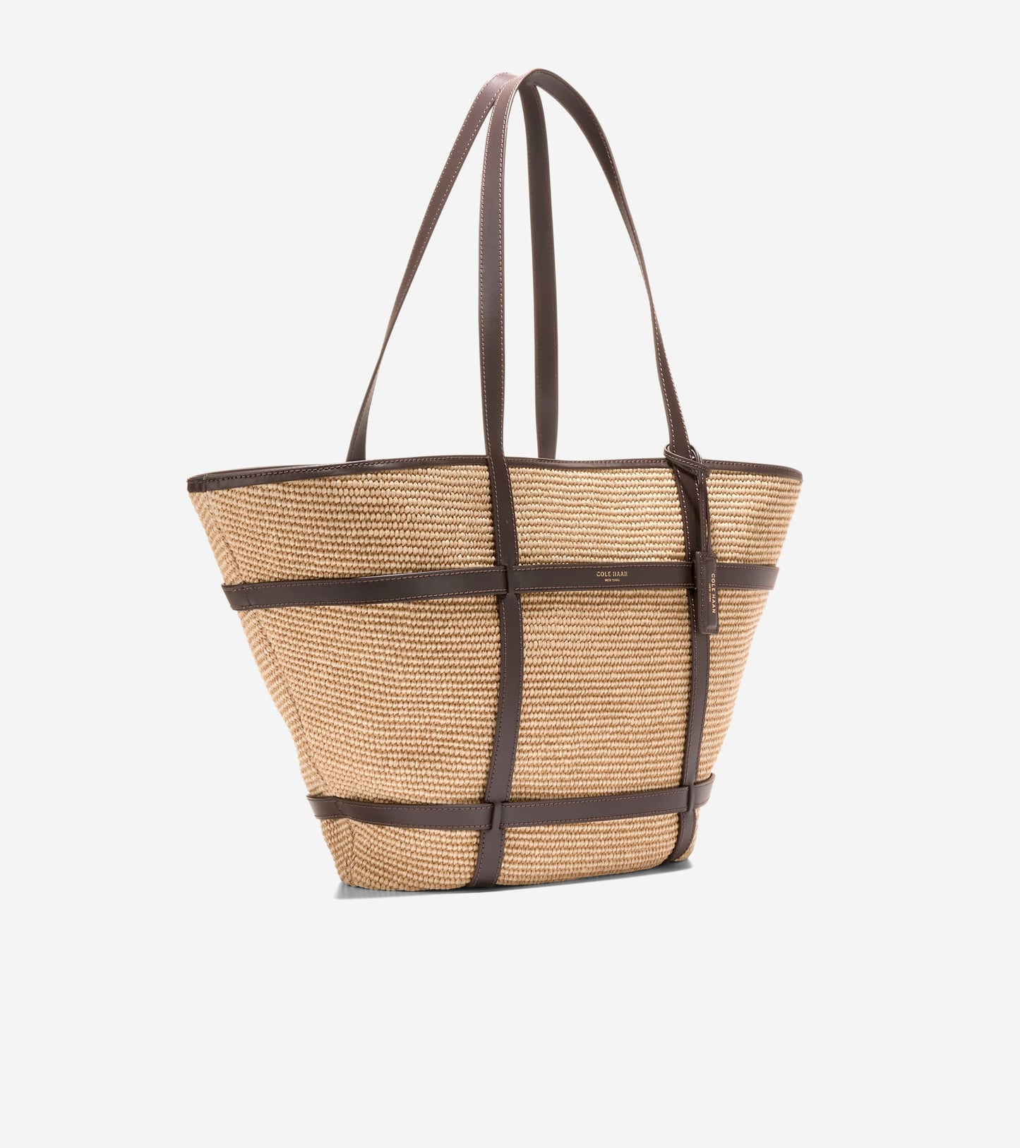 U08153:NATURAL RAFFIA/DK. CHOCOLATE.:0000