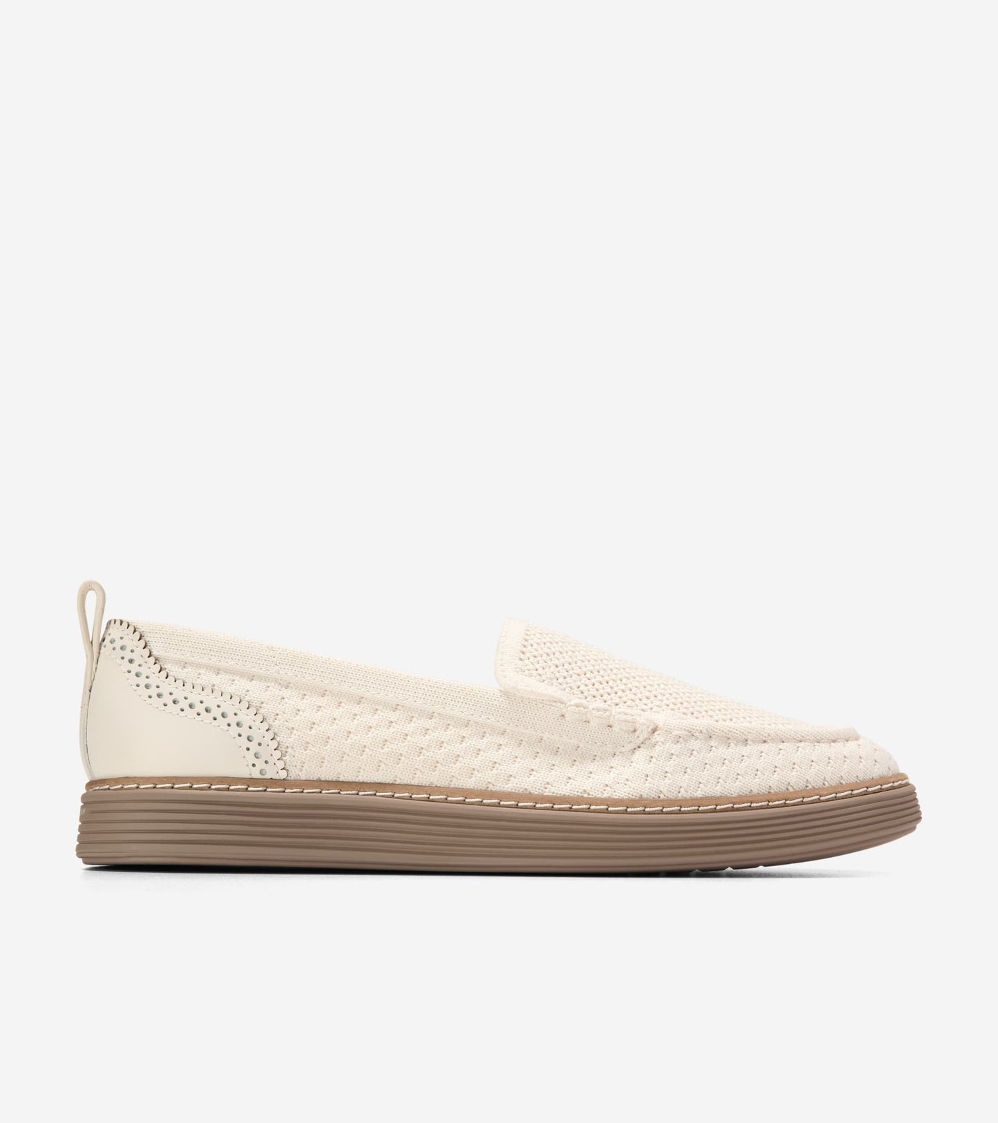 W33447:BIRCH KNIT/LEATHER/CH IRISH COFFEE