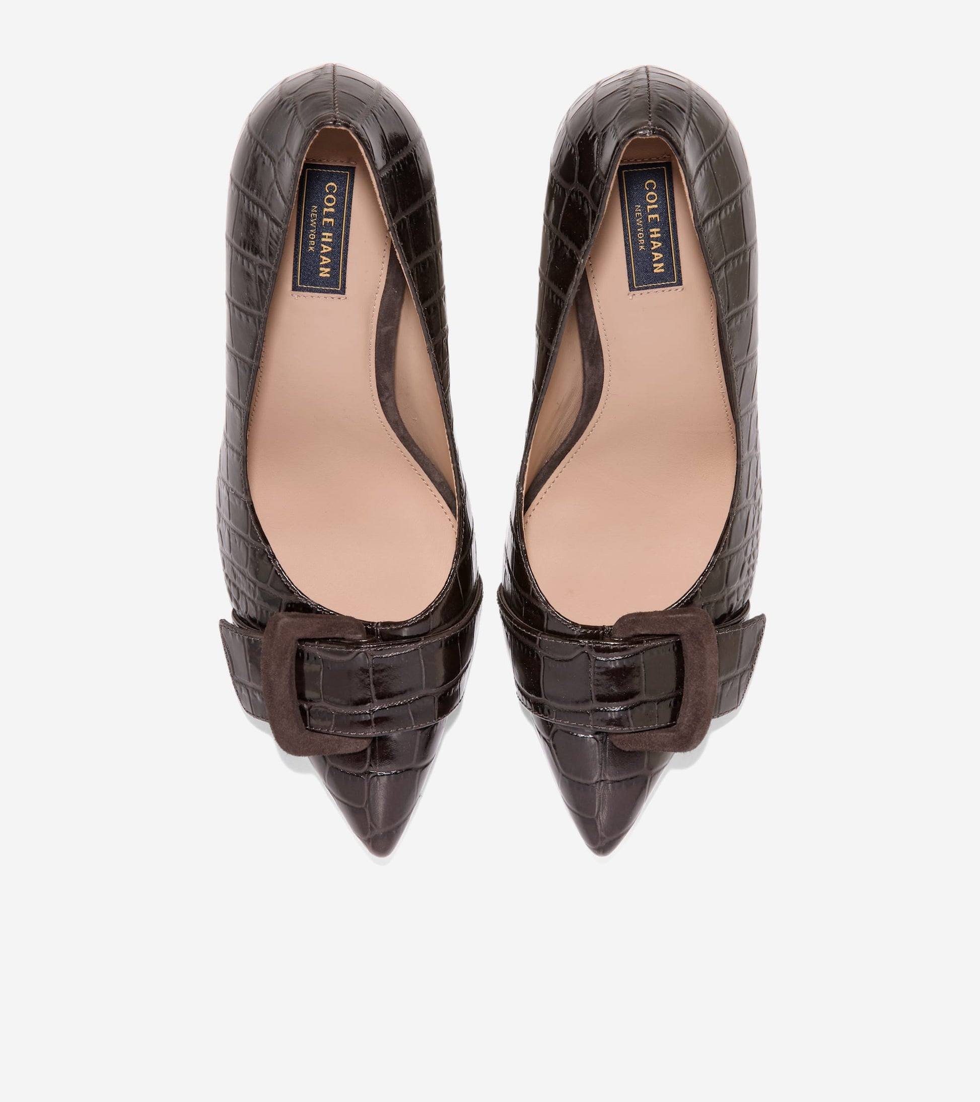 W38020:CH DARK CHOCOLATE CROC PRINT LEATHER / CH DARK CHOCOLATE SUEDE