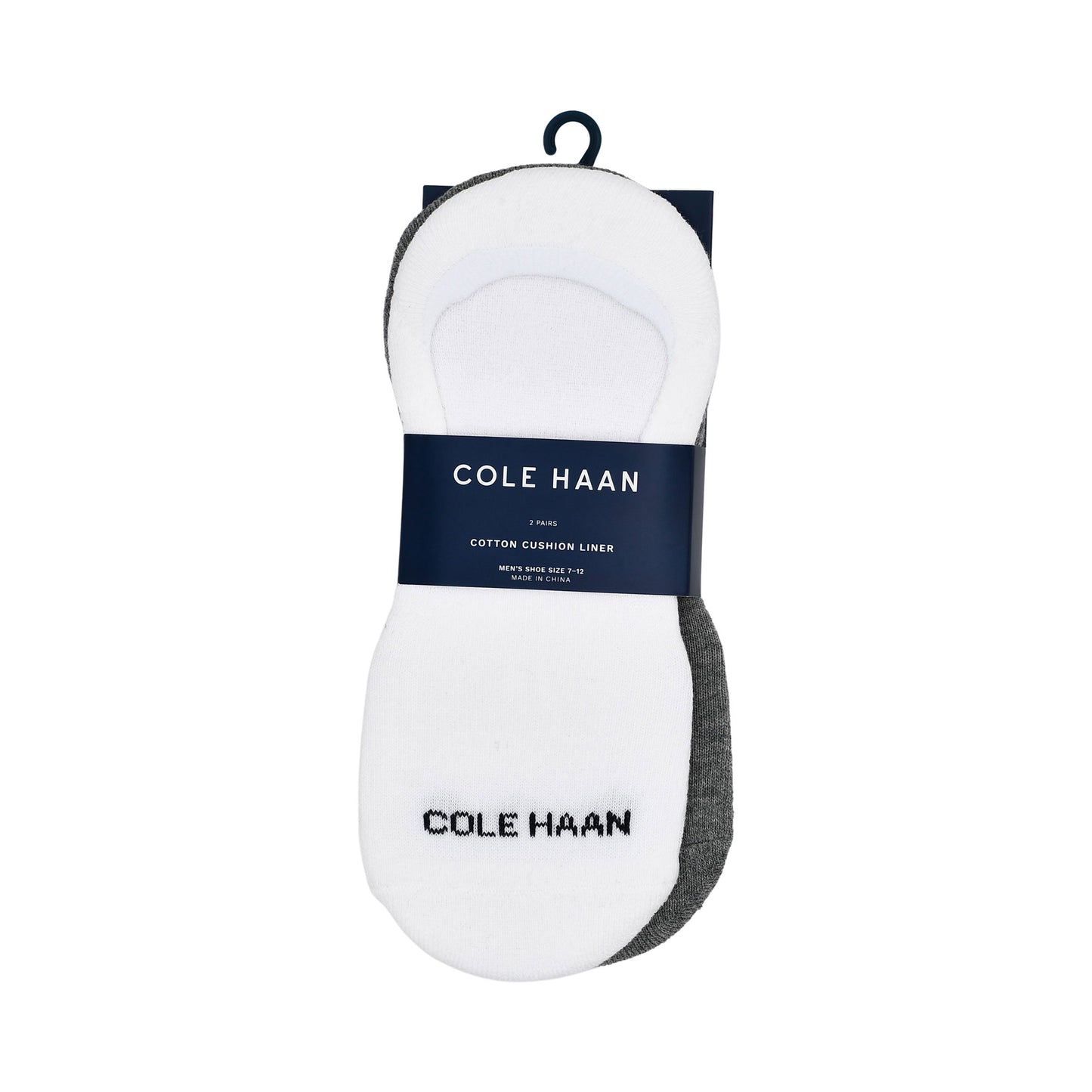 Cole Haan 2-Pack No-Show Socks Black and White
