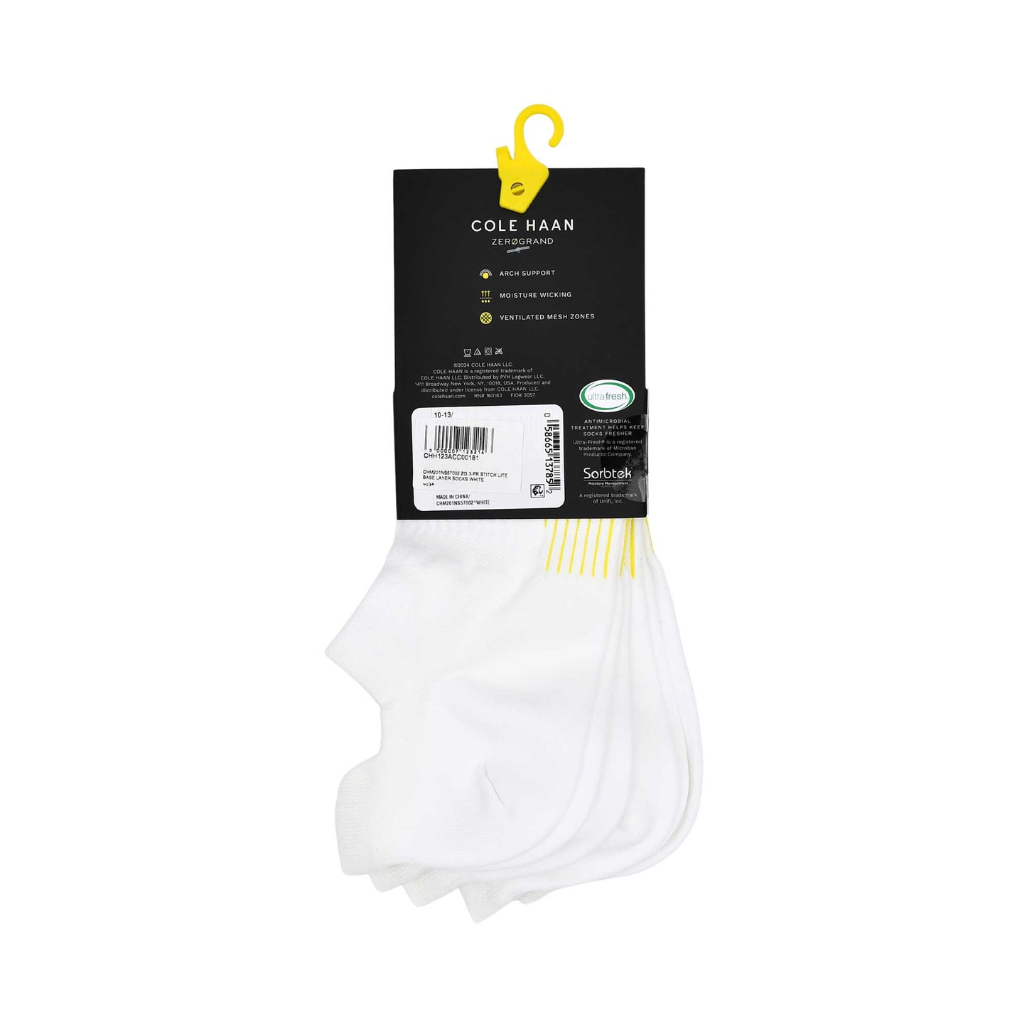Cole Haan 3-Pack Base Layer Socks White