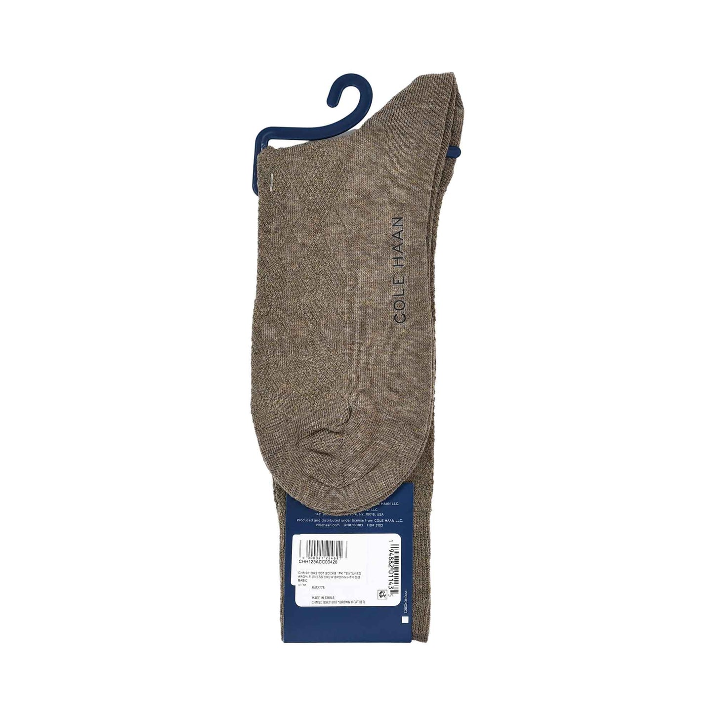 Cole Haan Men 1-Pack Dress Crew Socks Brown