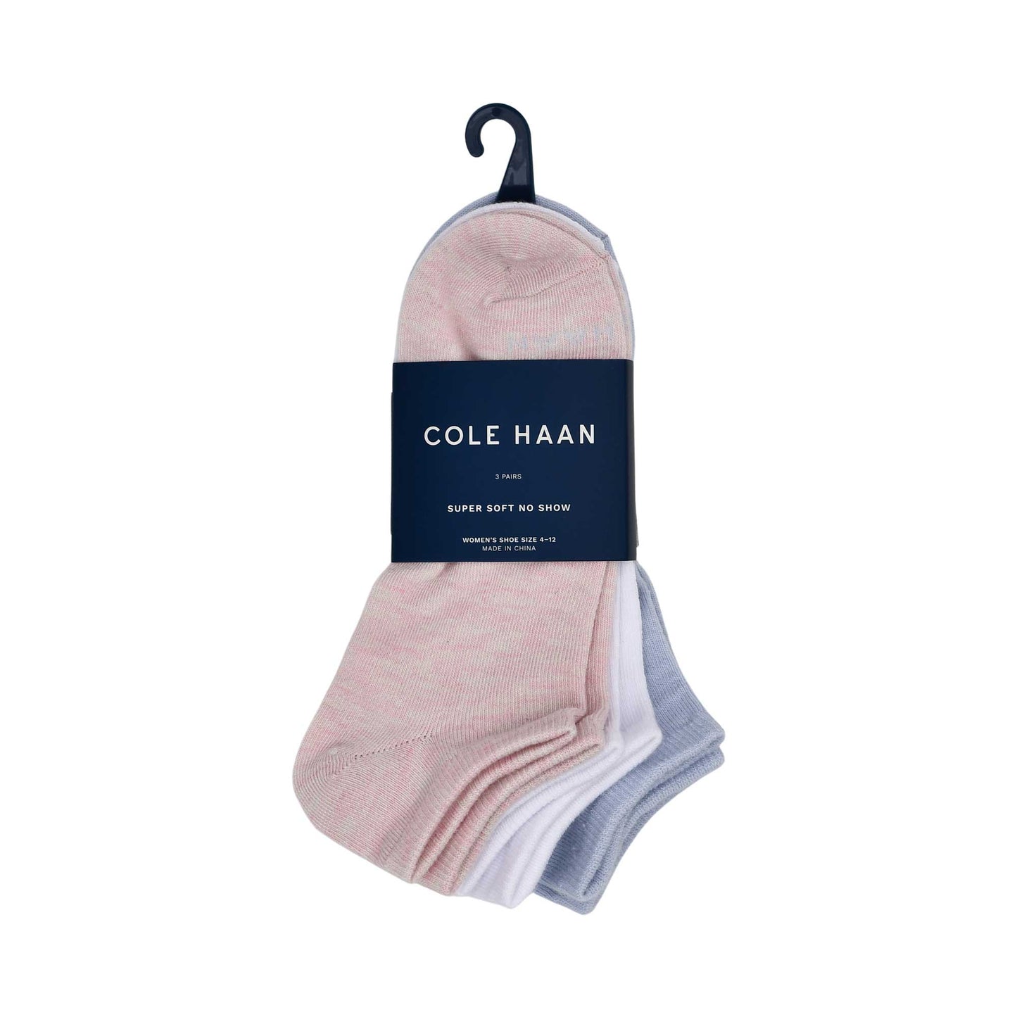 Cole Haan Women 3-Pack No-Show Socks Soft Pink Heather