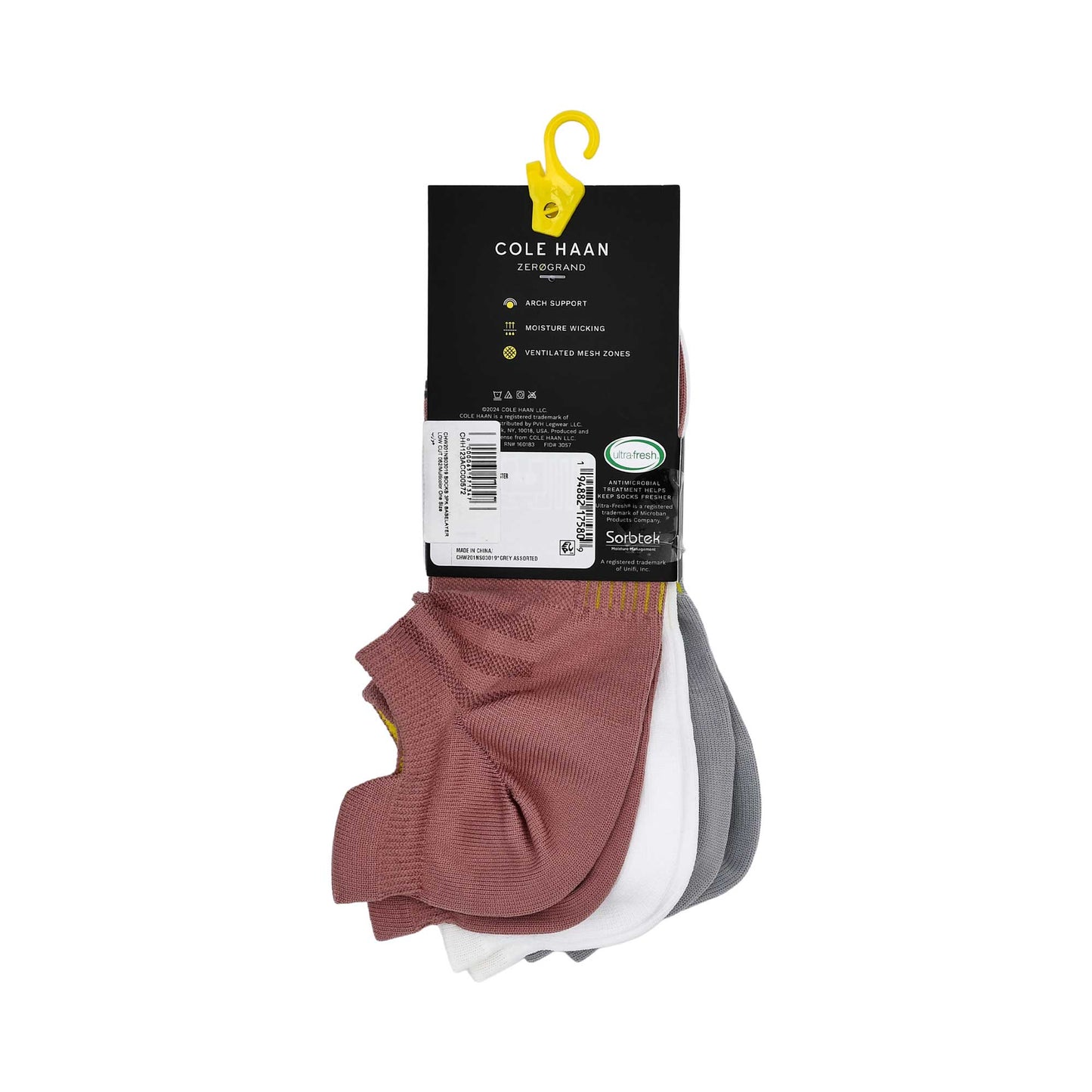 Cole Haan Women 3-Pack No-Show Socks Multicolor