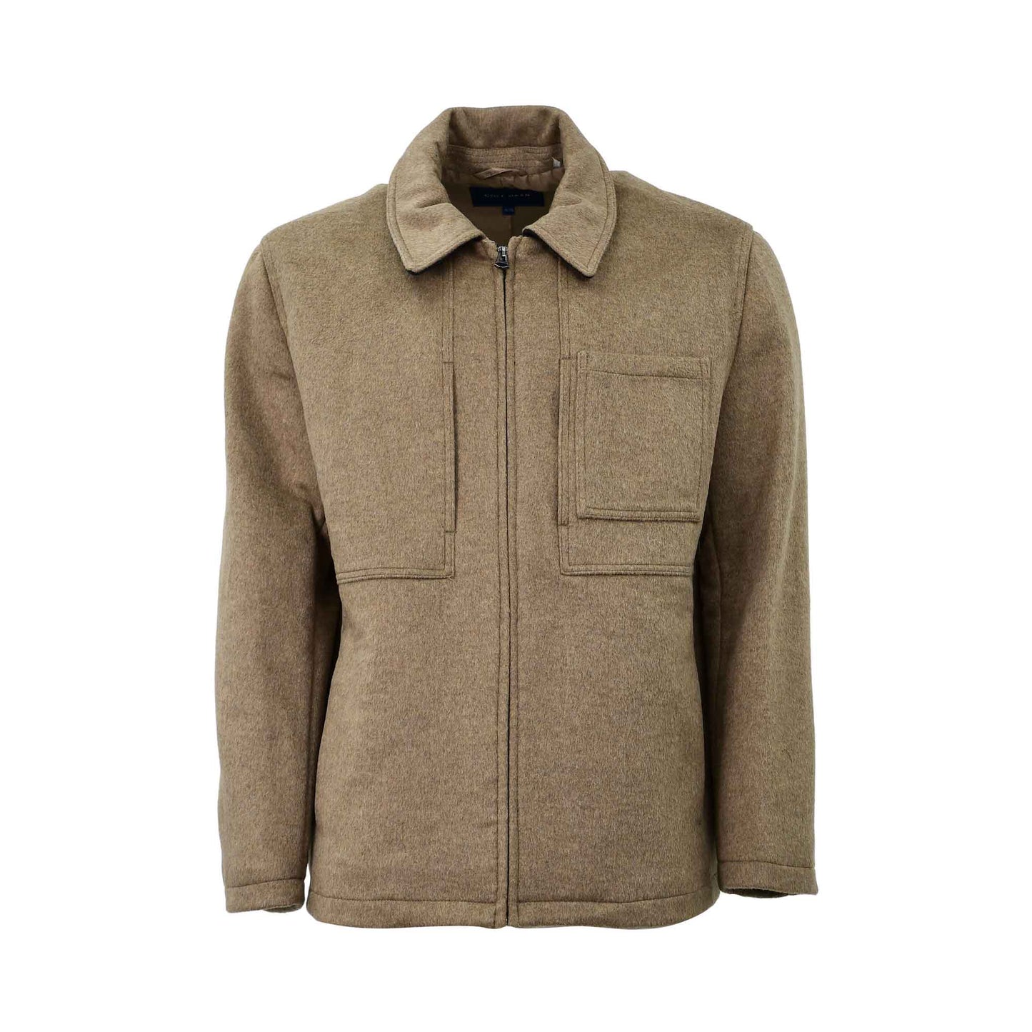 Men's Zip Front Wool Shirt Jacket