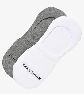 Cole Haan 2-Pack No-Show Socks Black and White