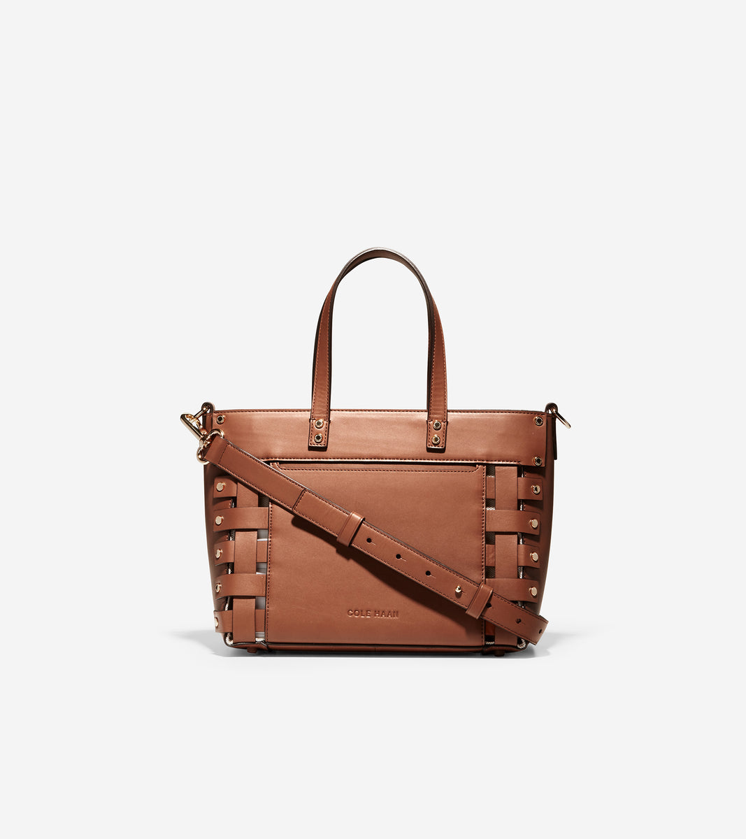 Leather Basket Tote Bag