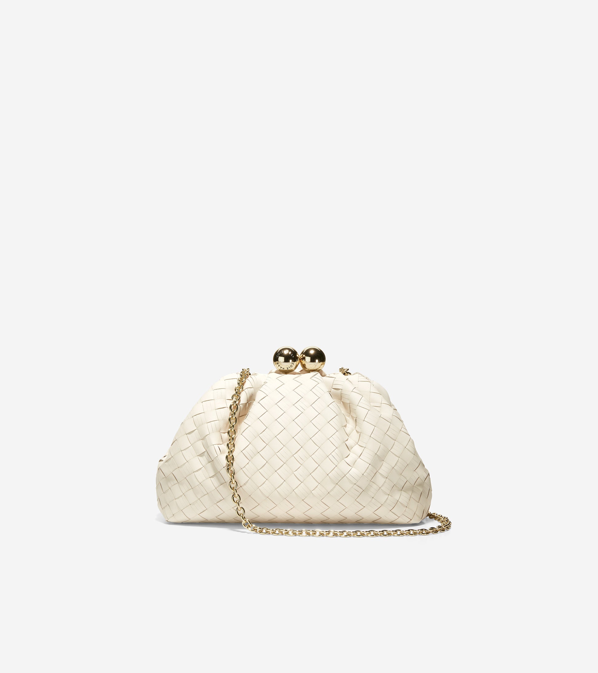 Small Woven Leather Clutch