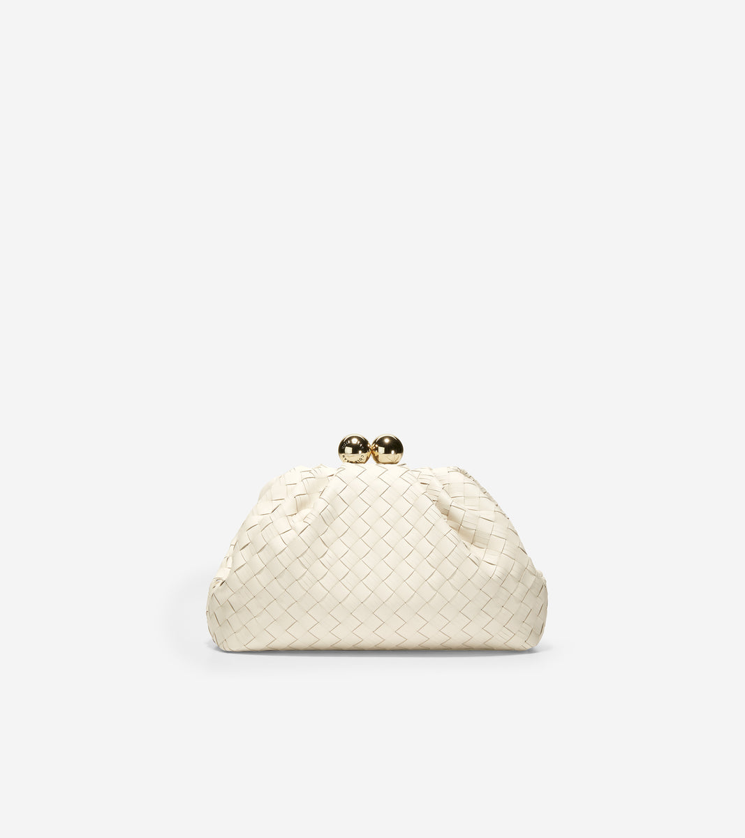 Small Woven Leather Clutch