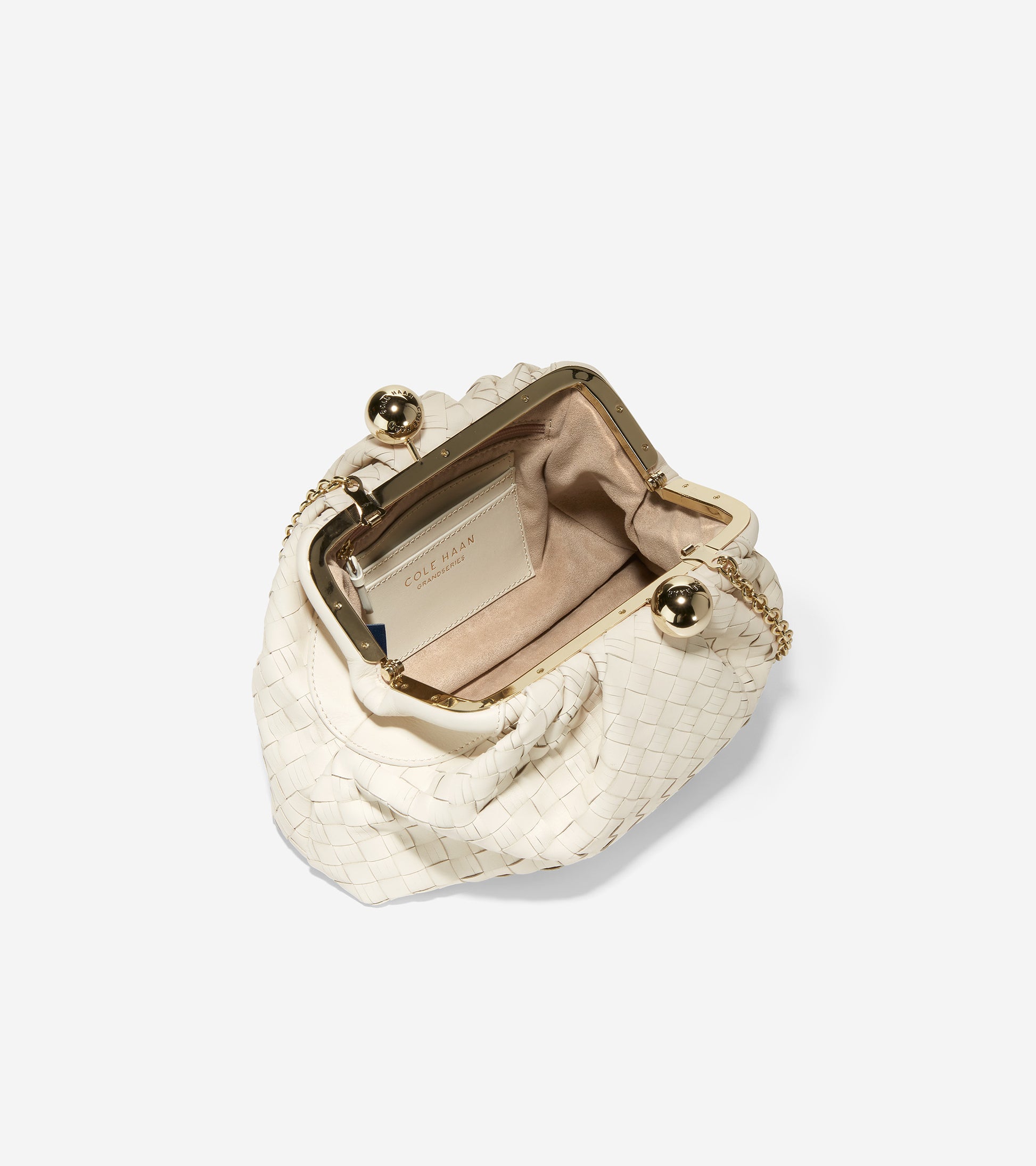 Small Woven Leather Clutch