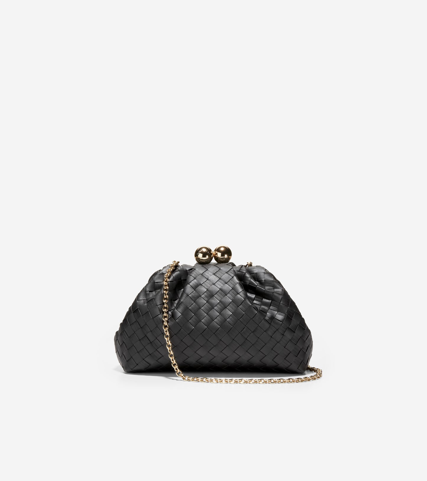 Small Woven Leather Clutch