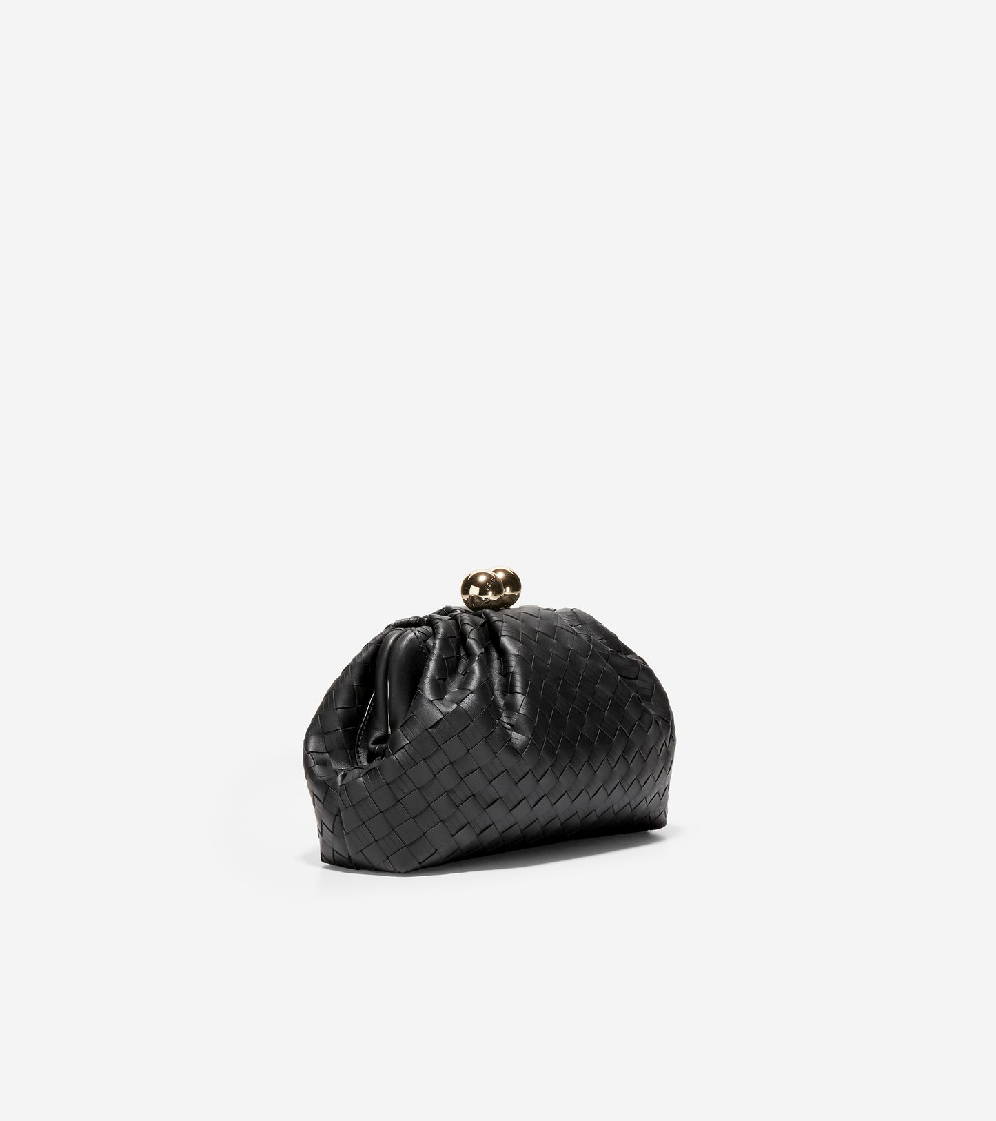 Small Woven Leather Clutch