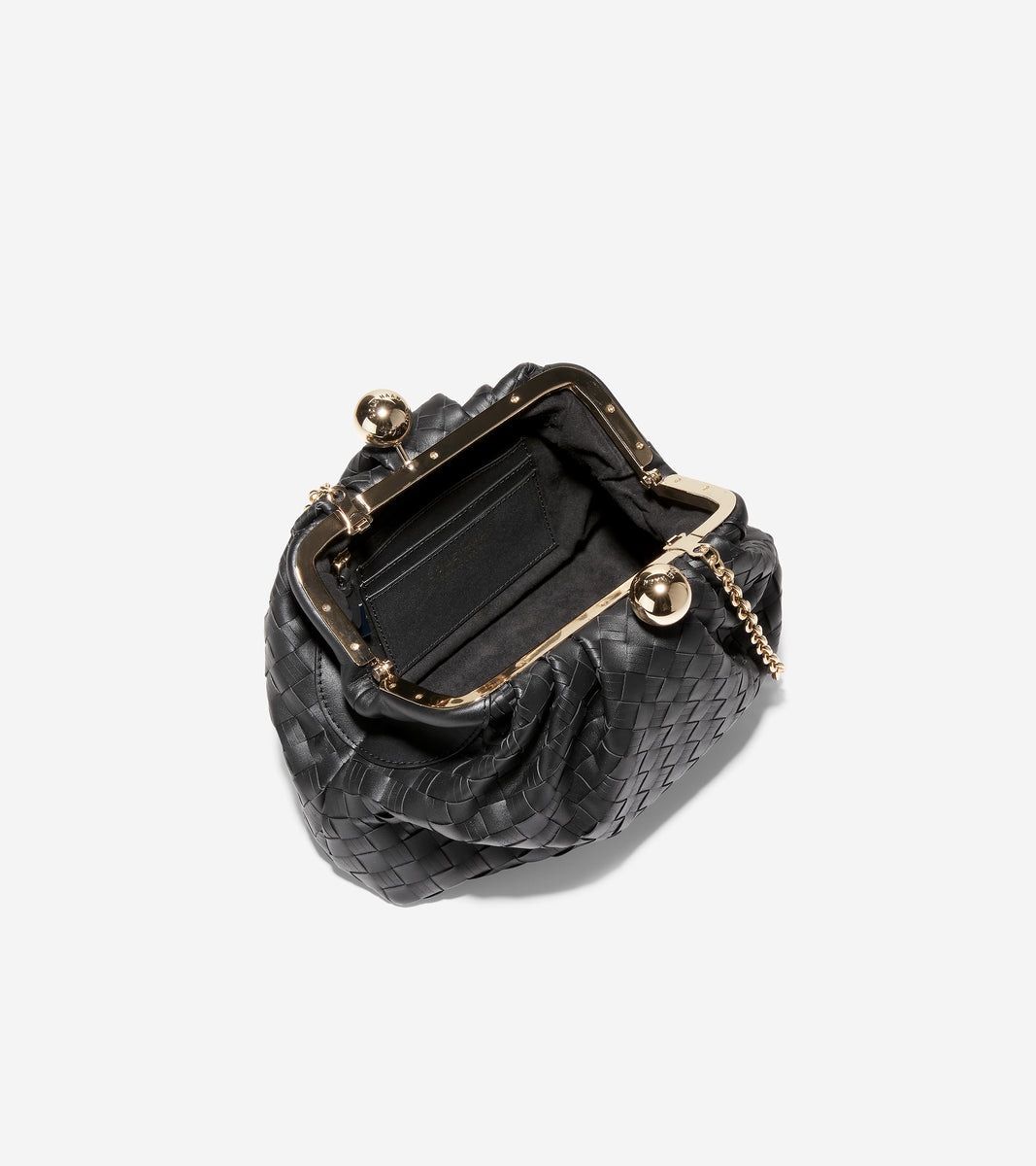 Small Woven Leather Clutch